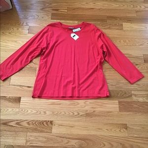 Wild palms hot pink long sleeve shirt plus size